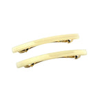 Barrettes cheveux fine 7cm ivoire - Lot de 2
