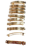Barrettes montures "Clip Paris" 10cm doré - Lot de 10