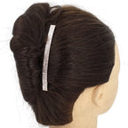 Barrette cheveux paillettes fine et longue - Élégance or rose