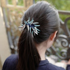 Élastique Cheveux Perles Corne - bleu
