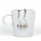 Boucle d'oreille pendant papillon cristal