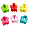 Pince cheveux crabe motif fleur 4.5cm - Lot de 6