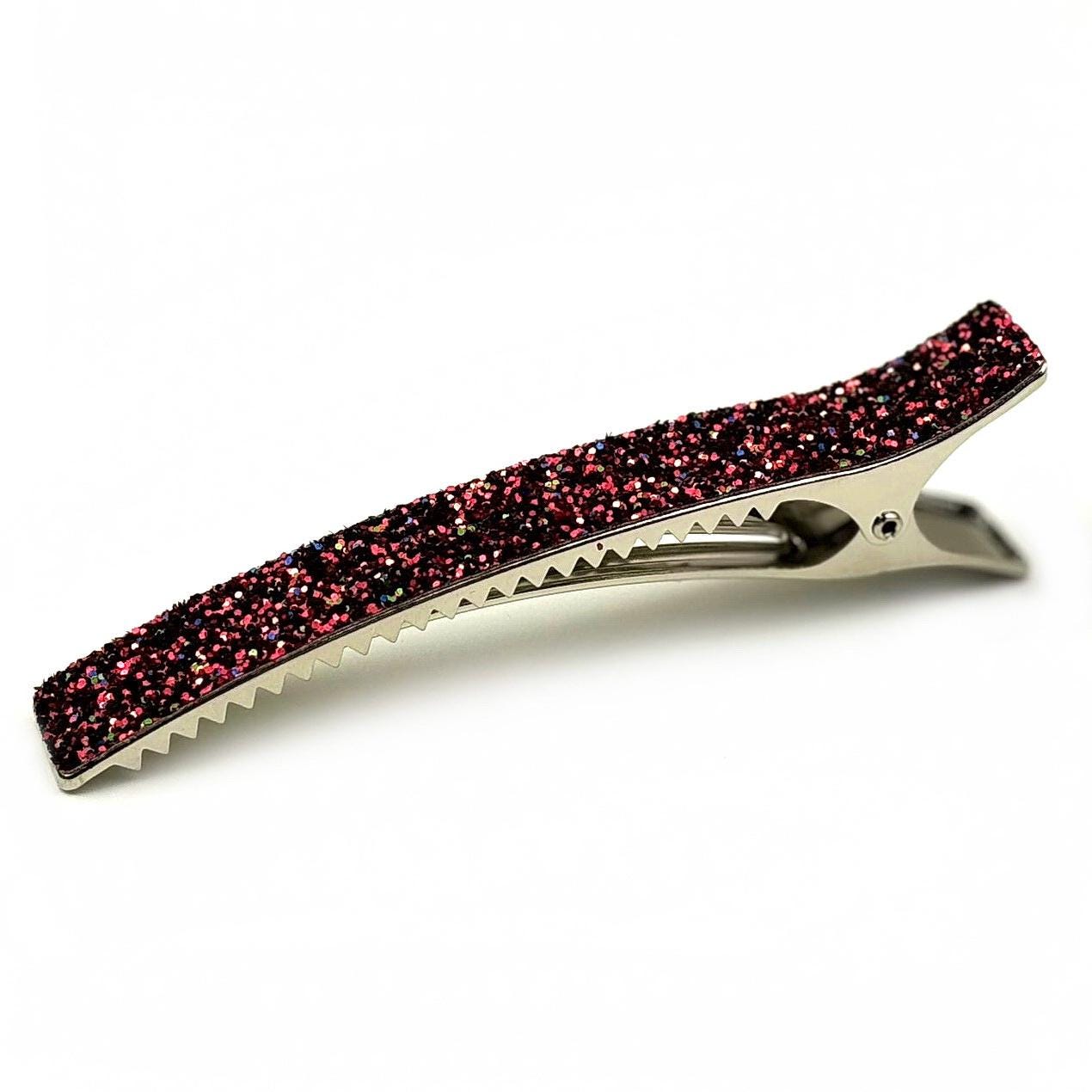 Grande pince cheveux paillettes 12.5cm