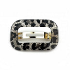 Barrette Cheveux Ajourée Léopard 7cm