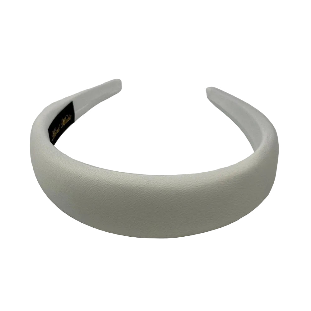 Serre tête cheveux satin large - blanc