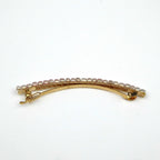 Barrette cheveux fine 8cm, perles de rocaille marron, cheveux fins