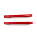 Barrettes cheveux fine 7cm rouge, lot de 2