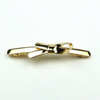 Barrette cheveux noeud longue doré 10,5cm