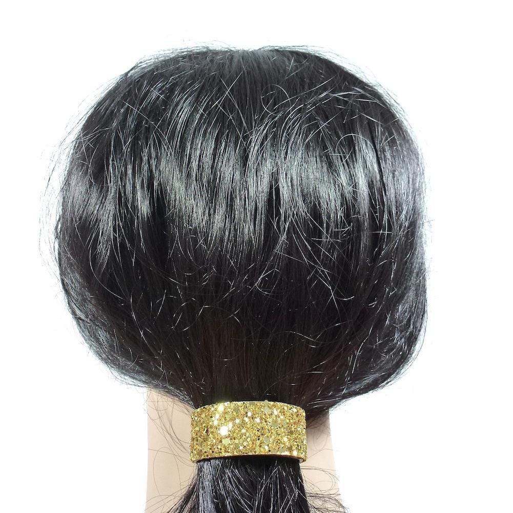 Pince cheveux queue de cheval paillette - rose