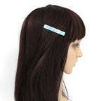 Pince à cheveux bec paillettes 6cm - bleu pâle