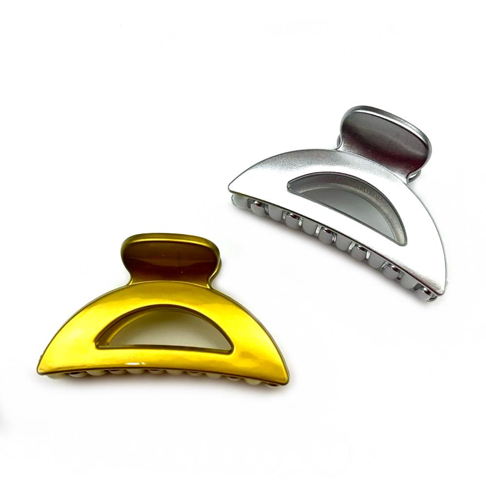 Lot de 2 pinces cheveux crabe métallisées 5.7cm