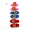 Lot de 6 élastiques attaches cheveux enfant vache 