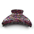 Pince à cheveux paillette multicolore 9cm - crabe fantaisie