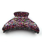 Pince à cheveux paillette multicolore 9cm - crabe fantaisie