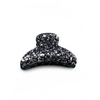 Pince à cheveux crabe ornée de paillettes scintillantes gris