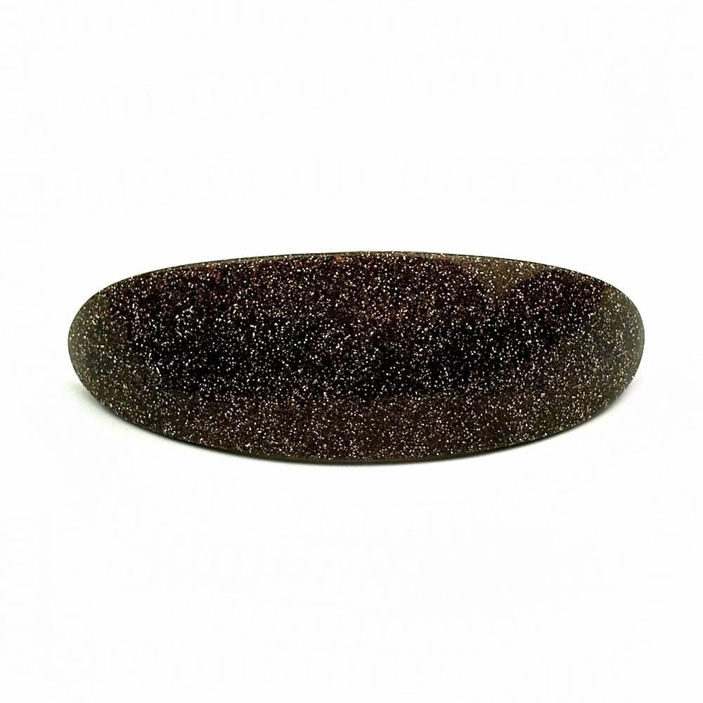 Barrette cheveux ovale incurvée paillette 9.5cm