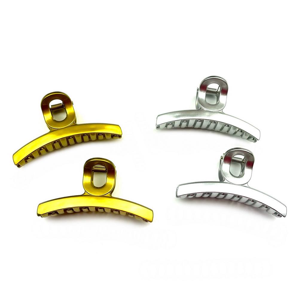 Lot de 2 pinces cheveux métallisées 8cm