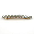 Barrette cheveux 8cm, perles nacrées gris clair