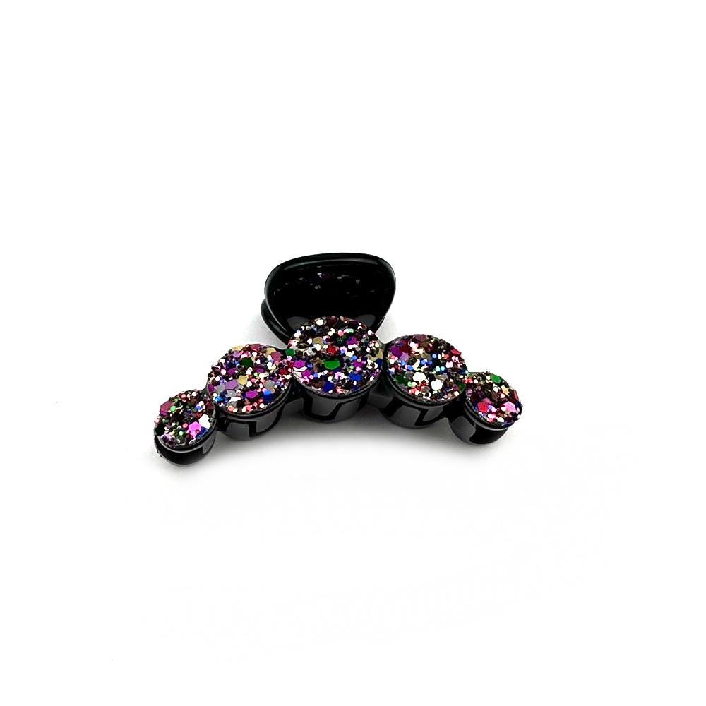 Pince cheveux fantaisie à paillettes 7cm - multicolore