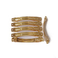 Barrettes monture Clip Paris 8×1cm en laiton. Lot de 50 or