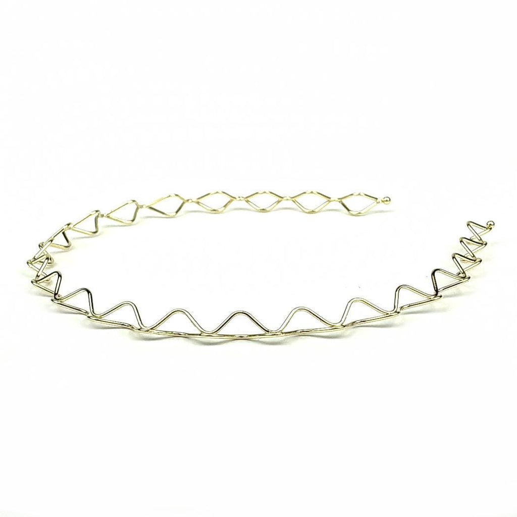 Lot de 3 serres tête fin métal ondulé doré, argenté, noir