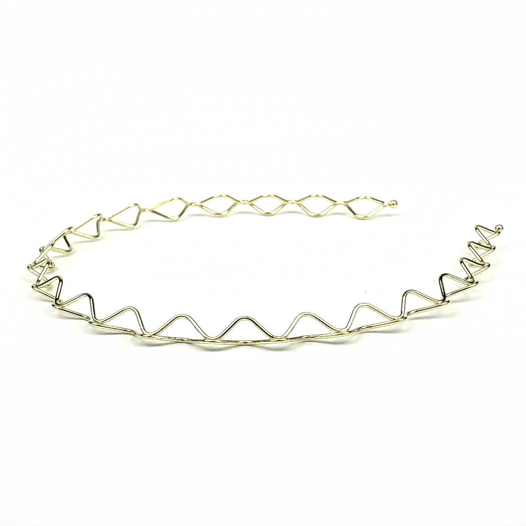 Lot de 3 serres tête fin métal ondulé doré, argenté, noir