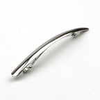 Barrette cheveux métal longue 10,5cm argent
