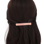 Pince cheveux paillettes 8cm - corail