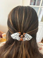 Barrette cheveux originale "chauve-souris étoiles" en pâte polymère, Fabrication Française