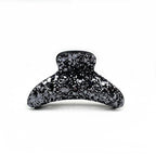 Pince cheveux crabe ornée de paillettes scintillantes grises