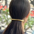 Grande barrette cheveux longue incurvée or