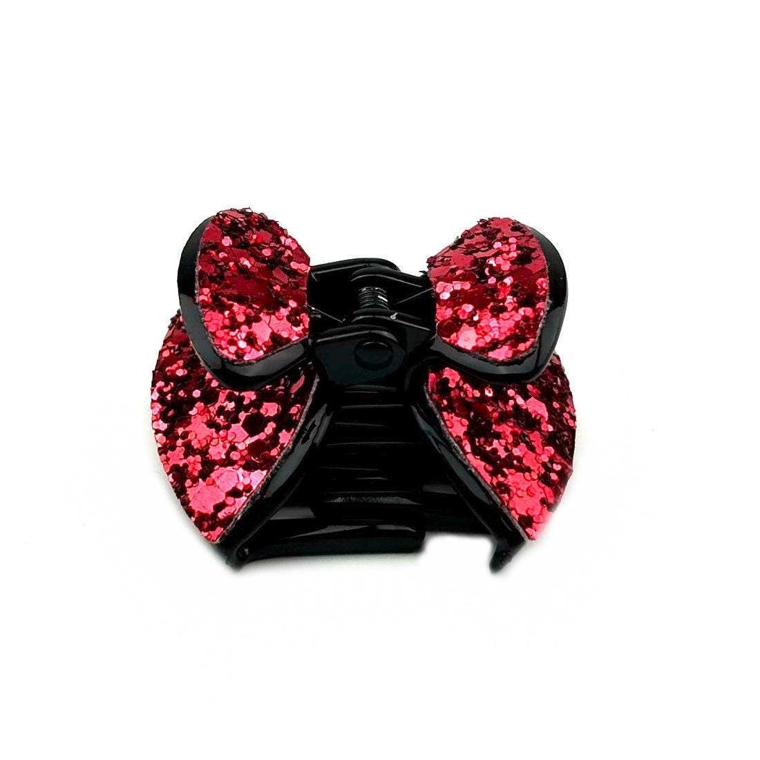 Pince cheveux noeud à paillettes