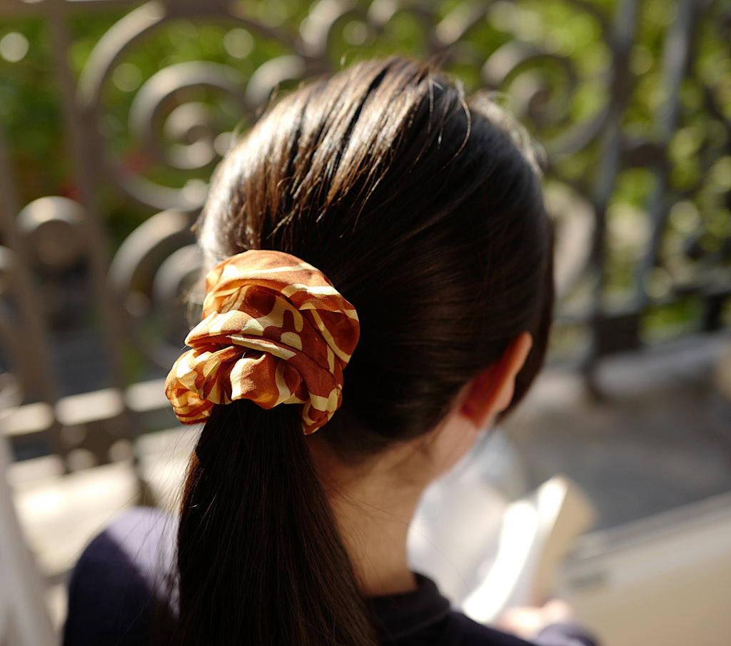 Chouchou cheveux zébré