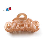 Pince à cheveux "Love" 8,5cm en acétate, élégante, Made in France