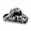 Pince cheveux crabe 8cm motif tortue acétate gris