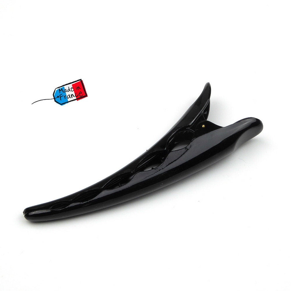 Grande pince cheveux Concorde 11,5cm Made in France - noir