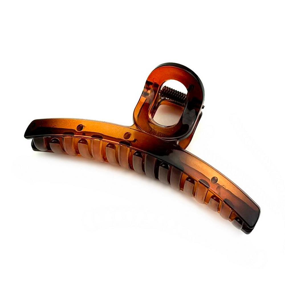 Grande pince cheveux crabe 11cm en celluloïd pour chignon élégant