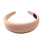 Serre tête cheveux satin large - rose