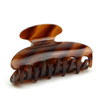 Pince à cheveux motif corne marron 8cm fait main