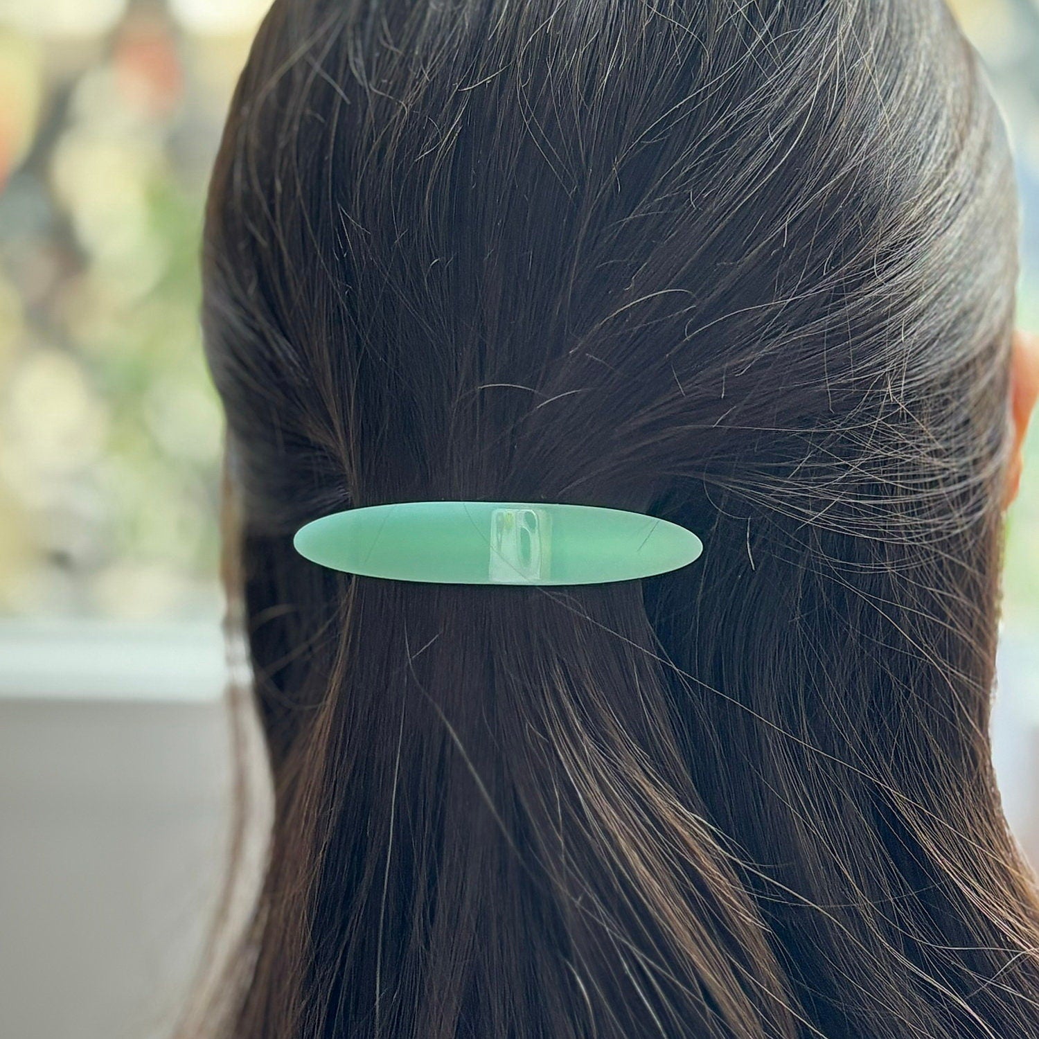 Barrettes cheveux ovale 7cm cheveux fin