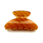 Pince à cheveux motif corne camel 8cm fait main