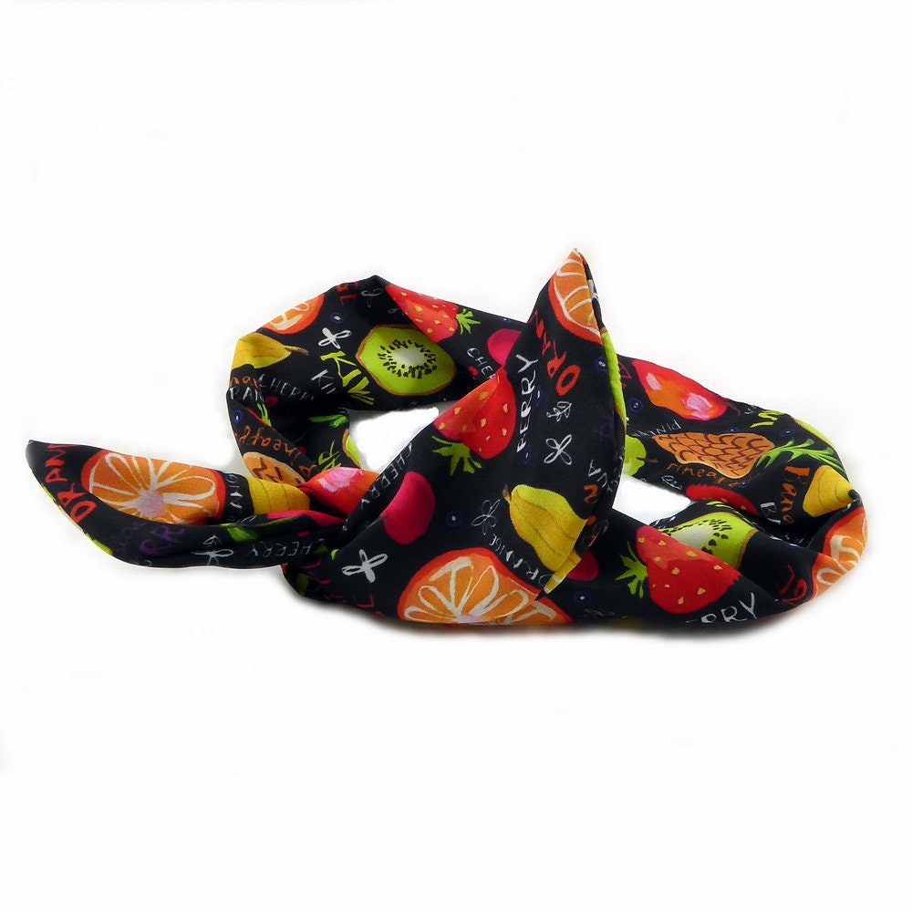 Bandeau headband cheveux imprimé fruit