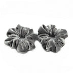 Lot de 2 chouchous scrunchie velours - gris