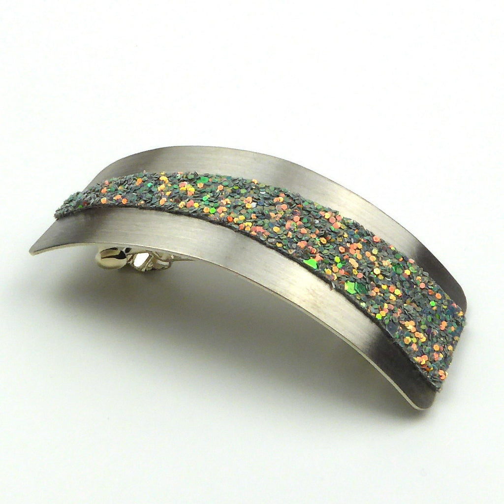 Barrette cheveux métal et paillette