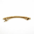 Barrette Cheveux Fine Perles de Rocaille beige 8cm cheveux fins