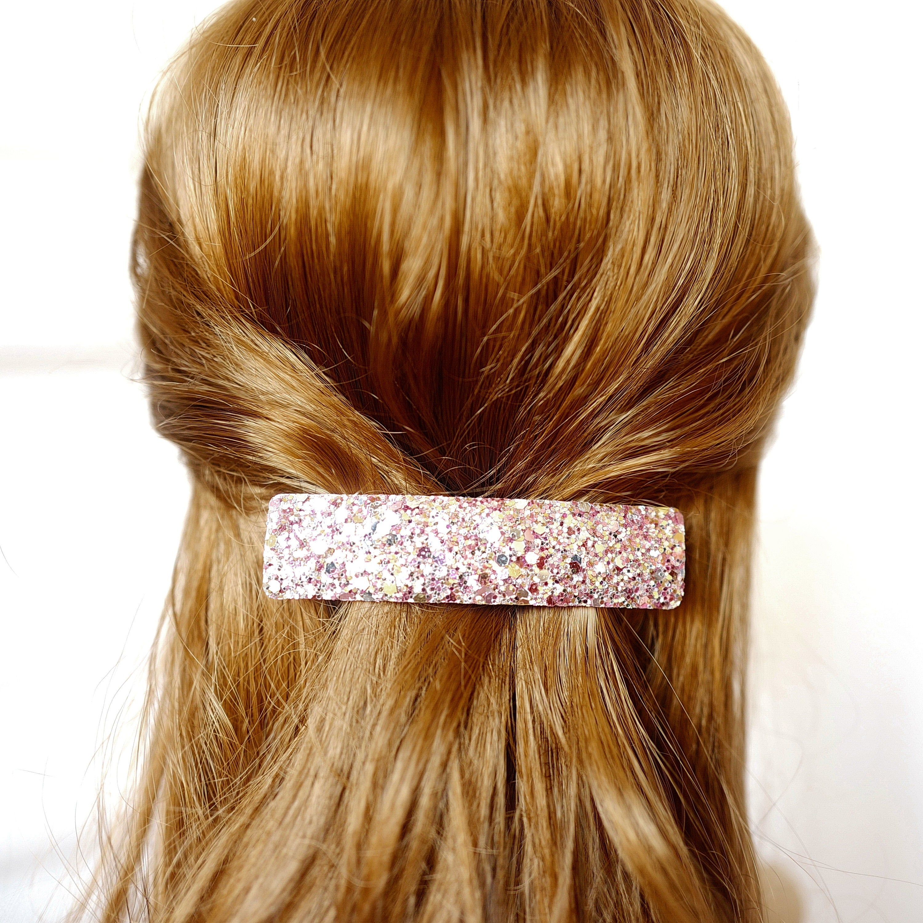 Barrette cheveux 9cm paillettes