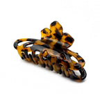 Pince crabe acétate motif tortue marron – Fait main 8 cm 