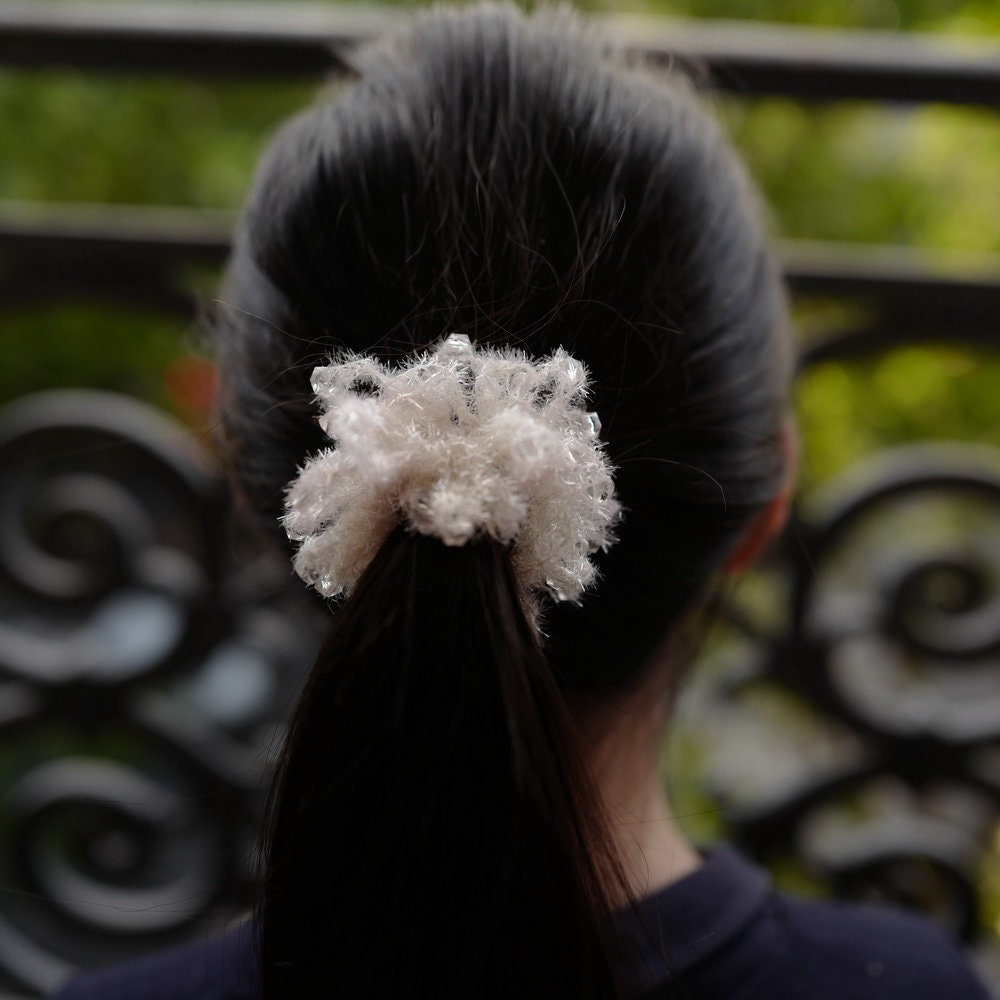 Elastique chouchou cheveux brillant perlé