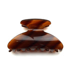 Pince cheveux motif corne marron 8cm fait main