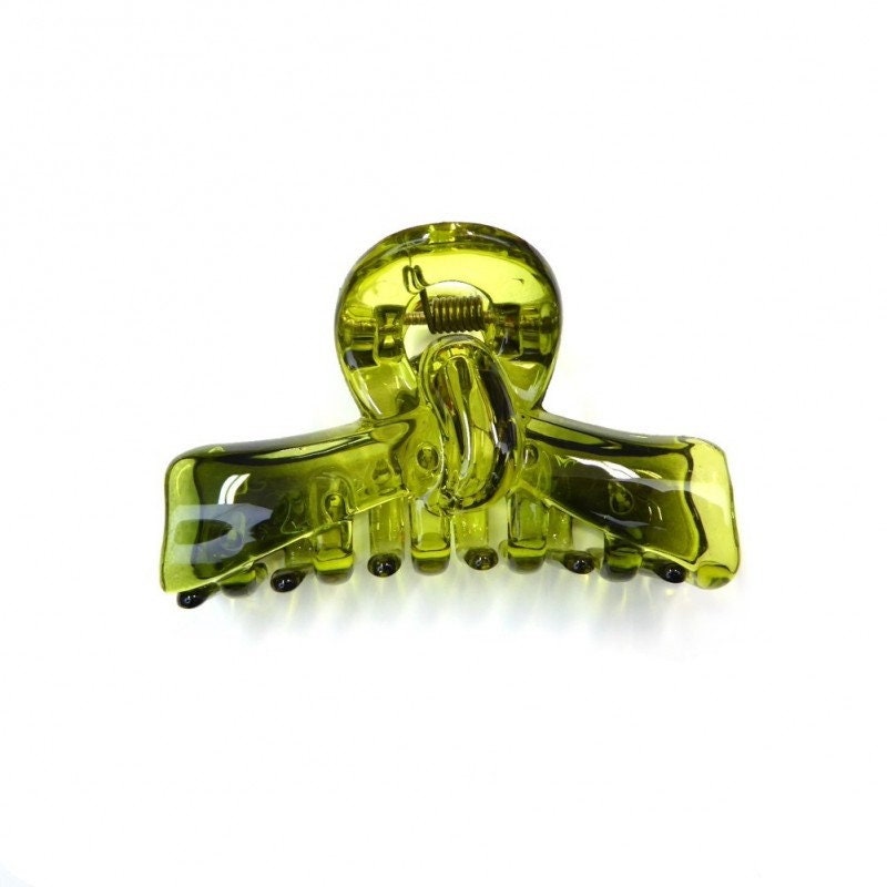 Pince à cheveux crabe 6.8cm vert